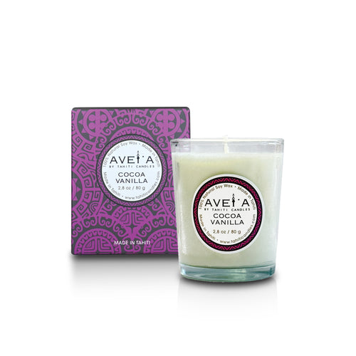 Bougie parfumée Cocoa Vanilla 80g avec boîte - Fragrance cacao vanille