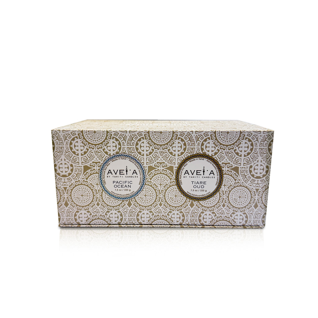 Coffret 2 Bougies 220g Pacific Ocean & Tiaré Oud