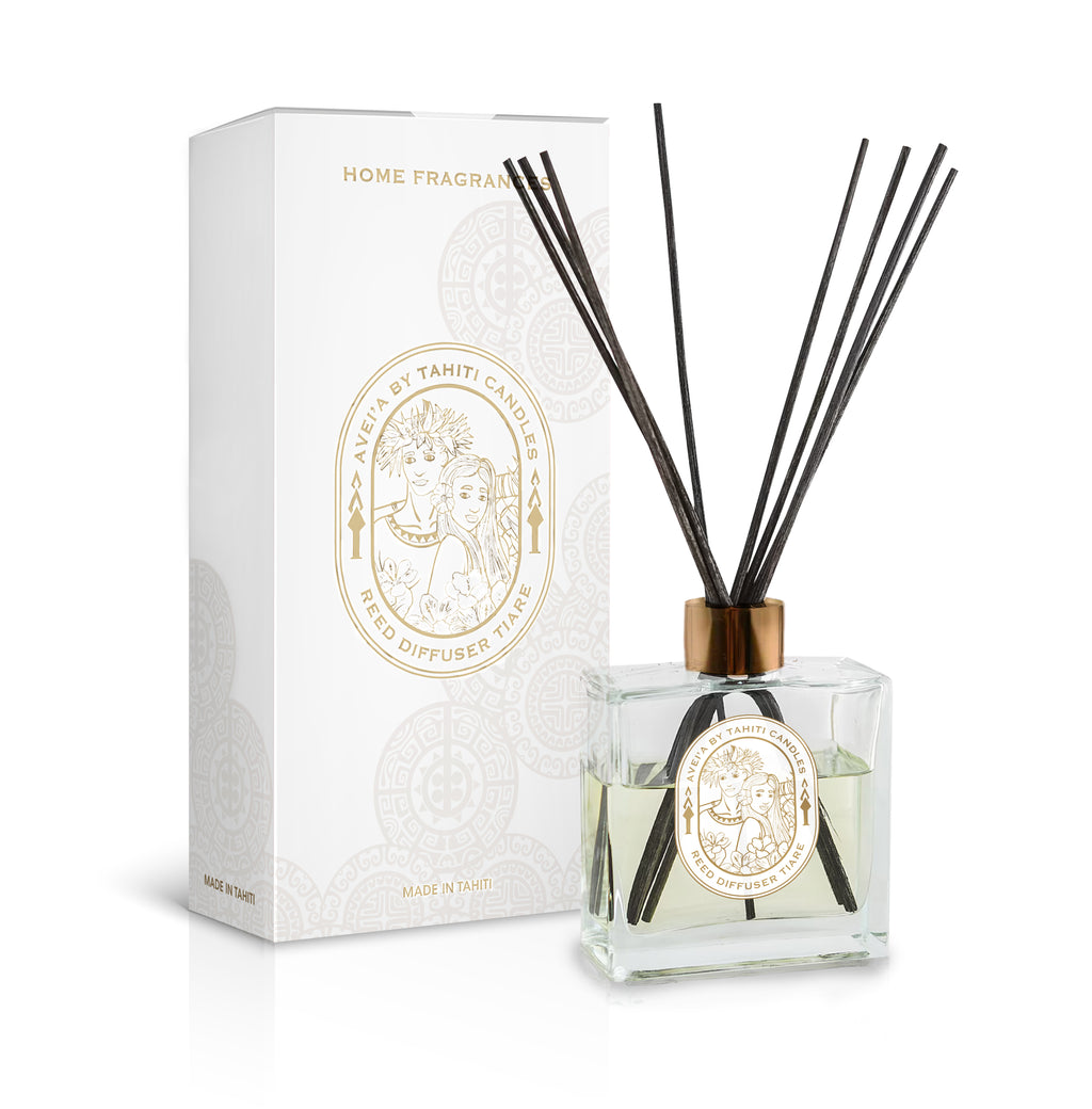 Diffuseur d'intérieur Tiare 200ml avec bâtonnets - Fragrance exotique
