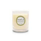 Bougie Frangipani 220g en pot blanc