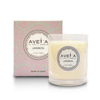 Bougie parfumée Jasmin 220g avec boîte - Fragrance jasmin floral
