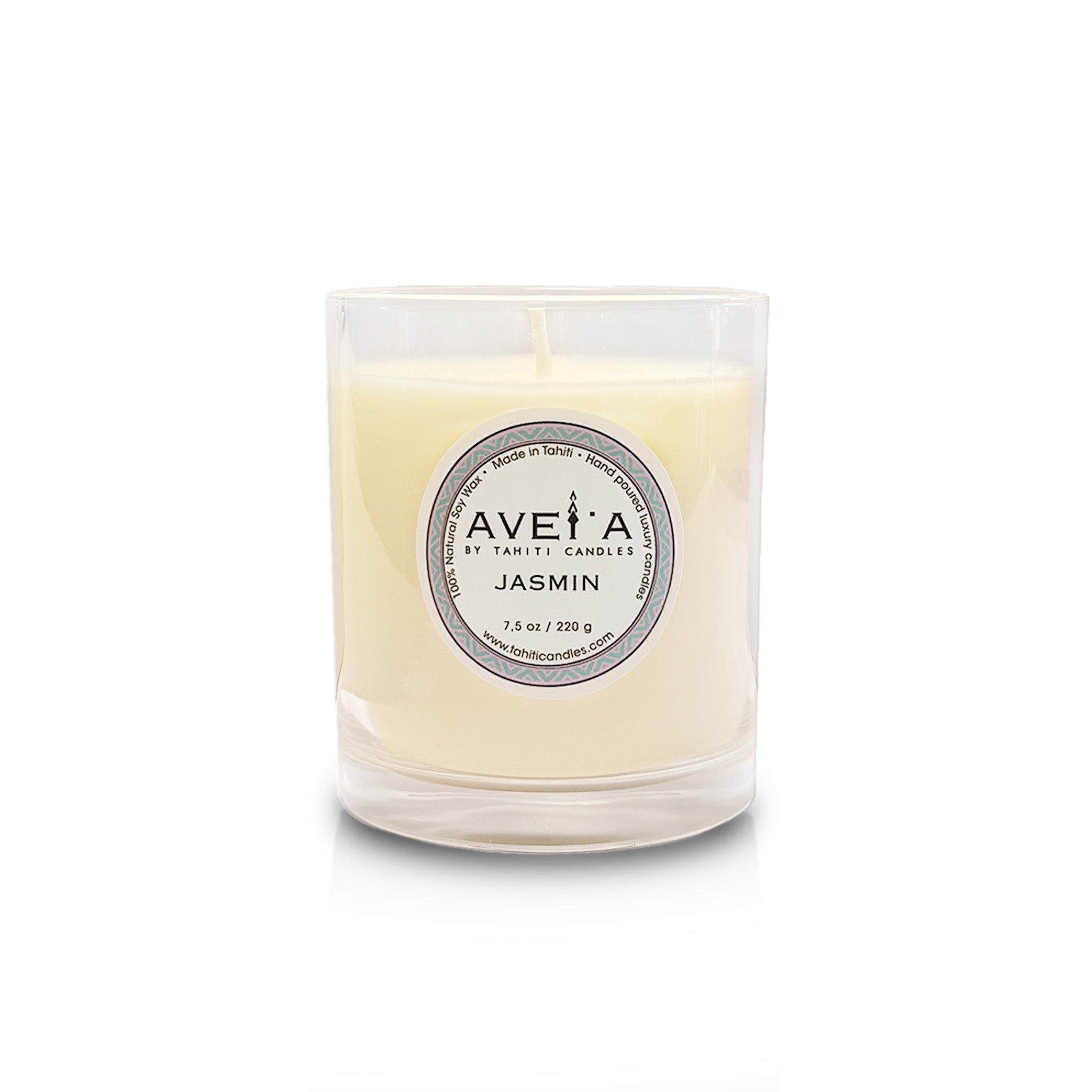 Bougie Jasmin 220g en pot blanc