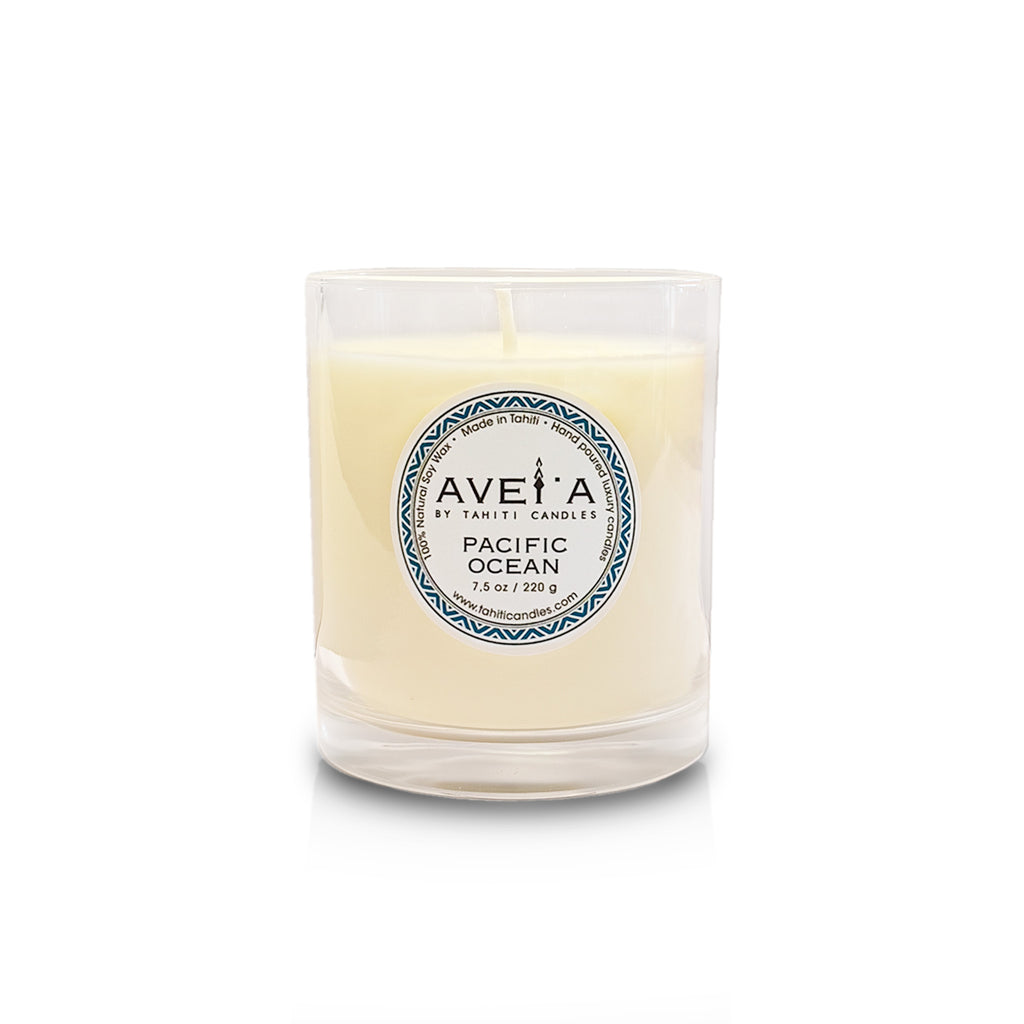 Bougie Pacific Ocean 220g en pot blanc
