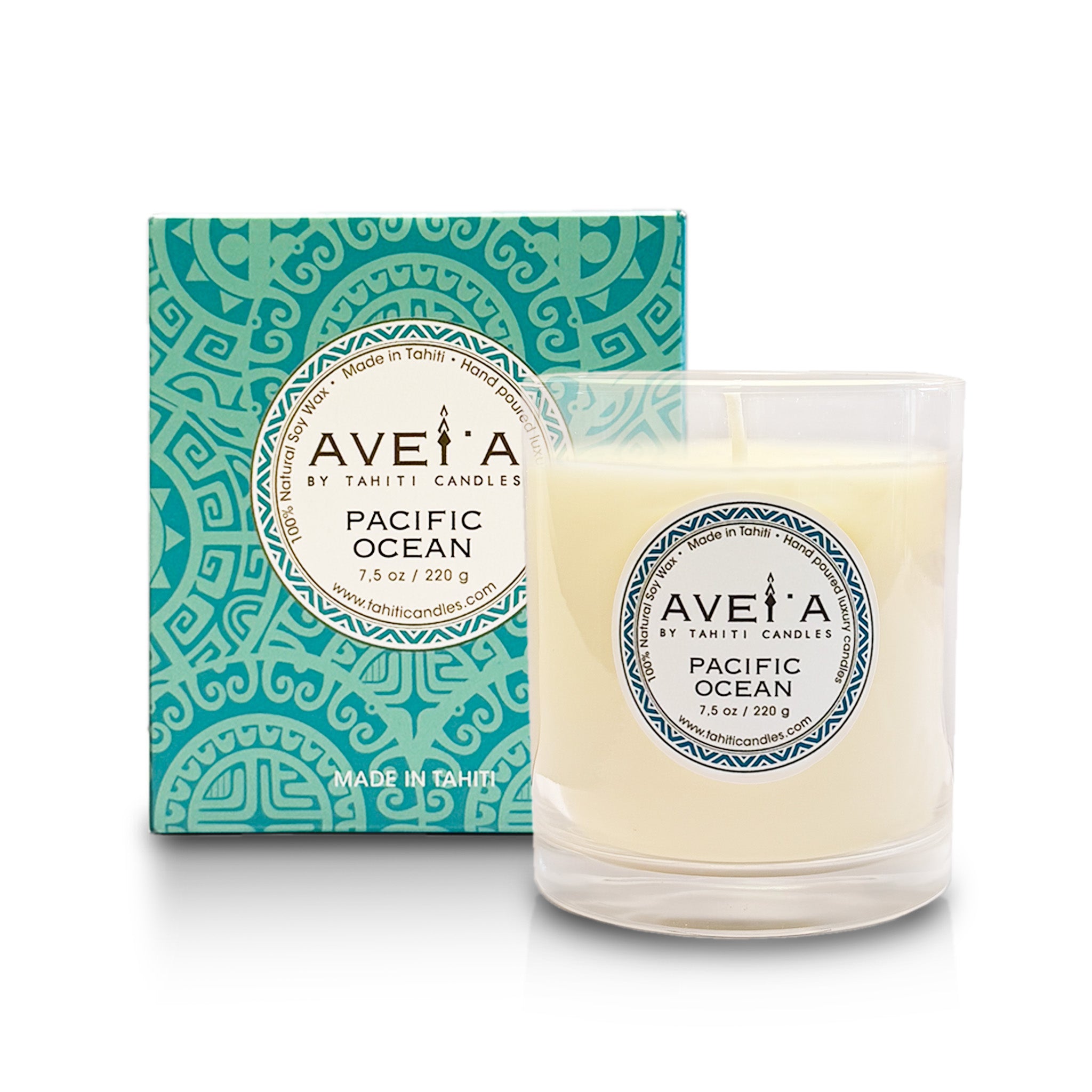 Bougie parfumée Pacific Ocean 220g avec boîte - Fragrance océan
