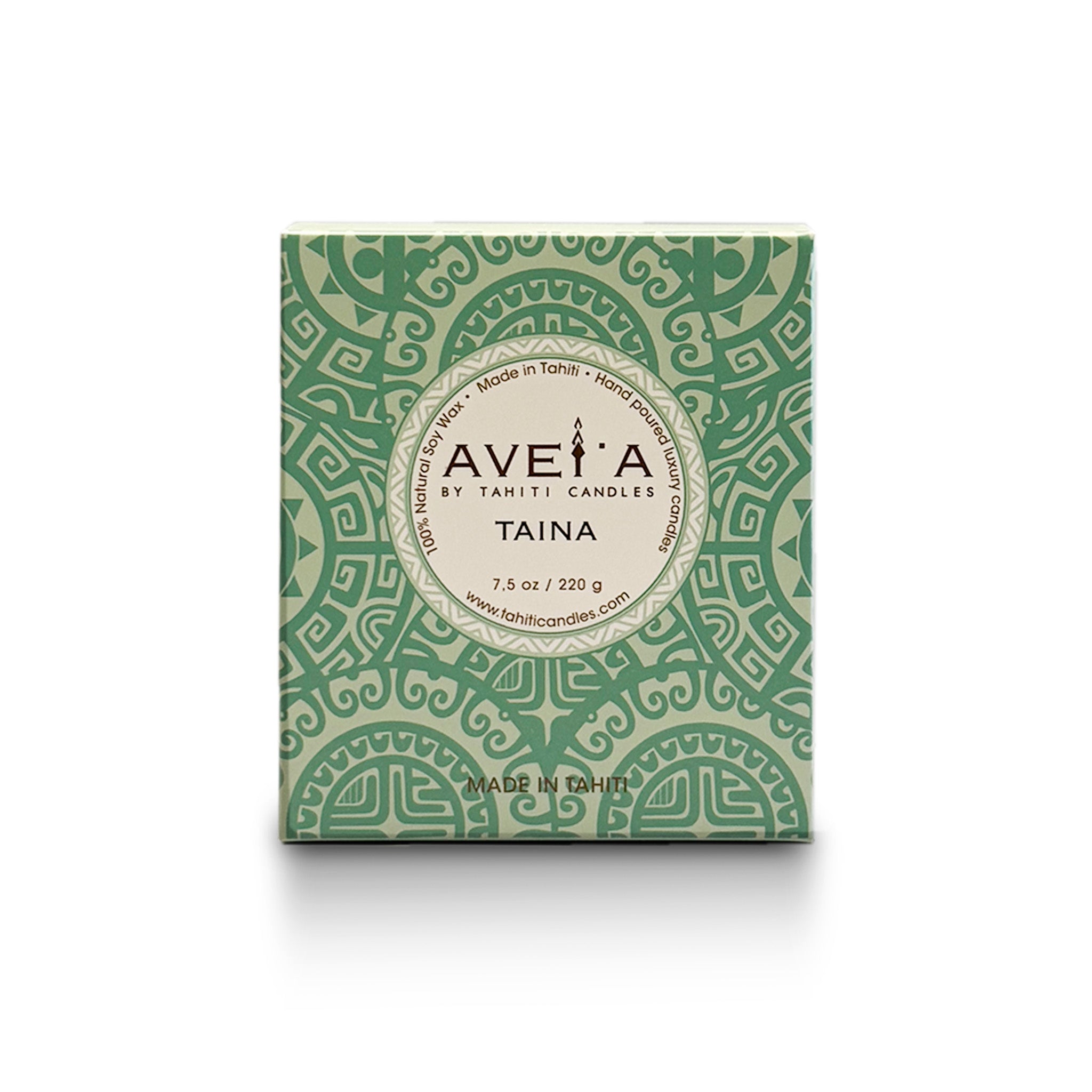 Boîte bougie Taina 220g vue de face