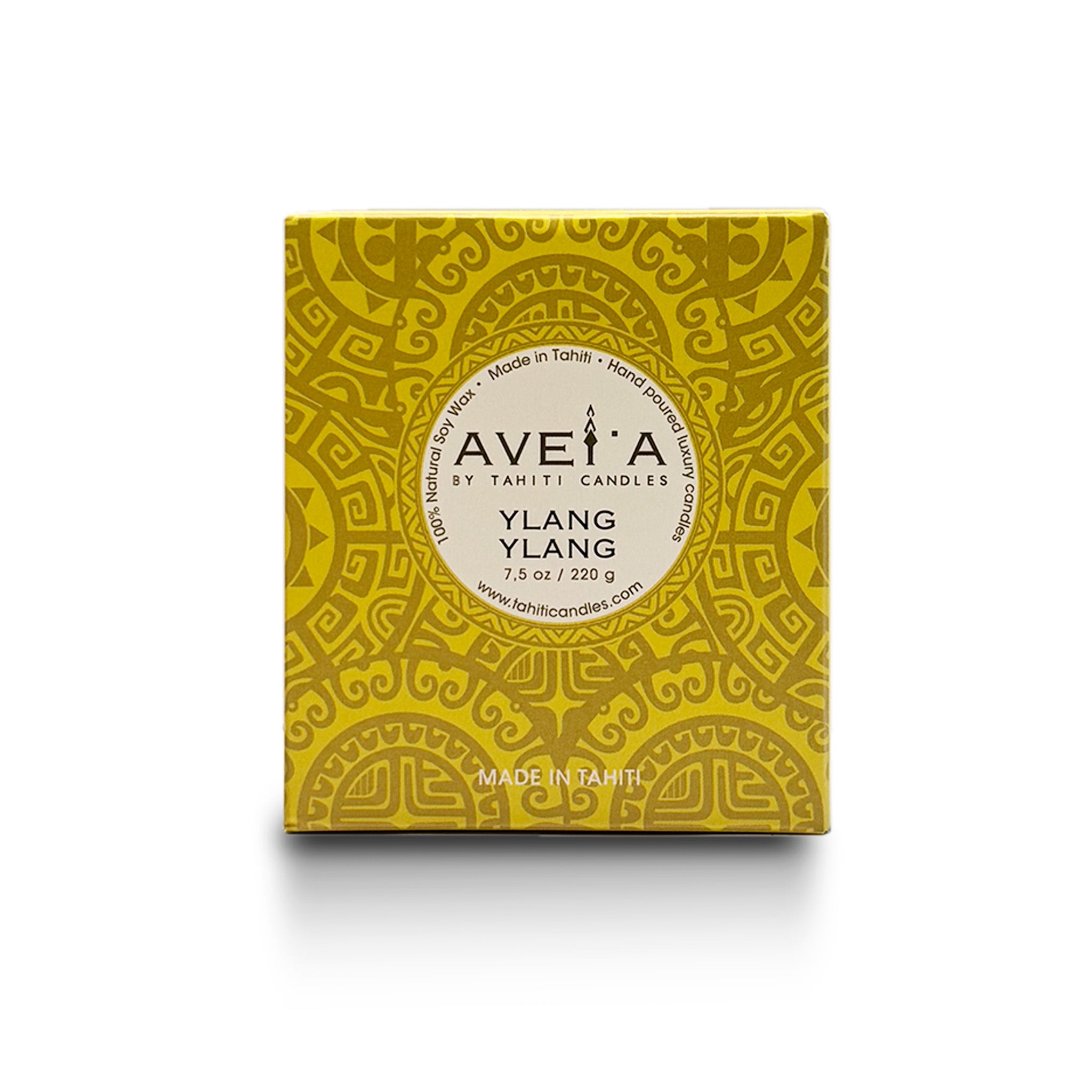 Boîte bougie Ylang Ylang 220g vue de face