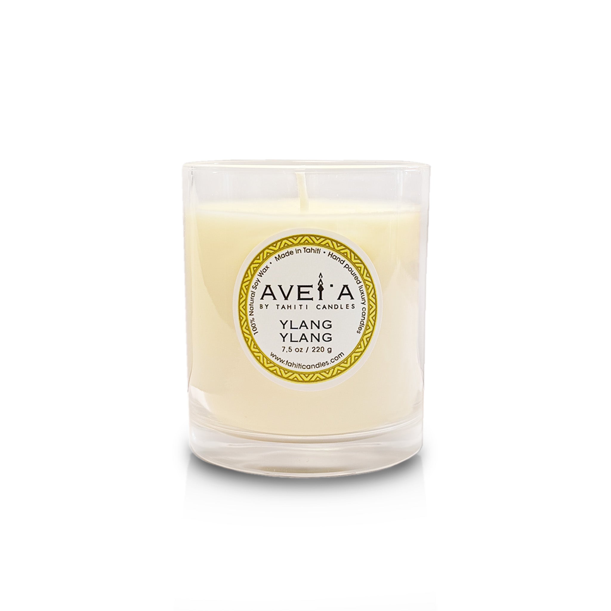 Bougie Ylang Ylang 220g en pot blanc