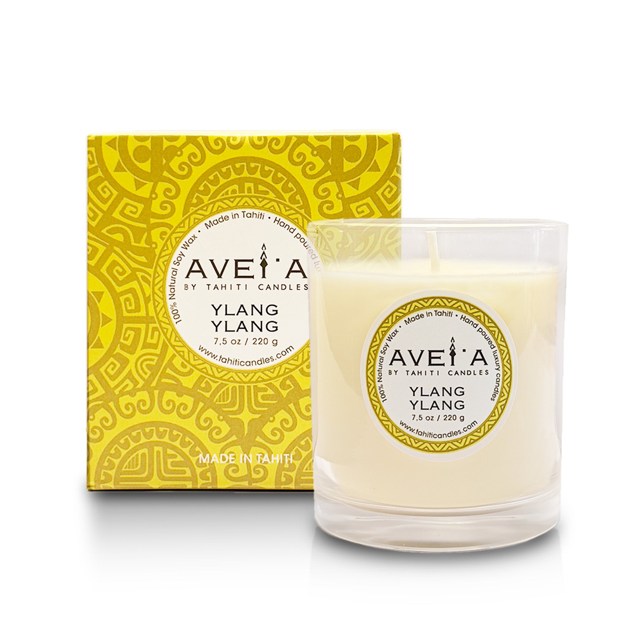 Bougie parfumée Ylang Ylang 220g avec boîte - Fragrance ylang ylang floral